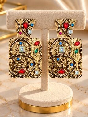 Vintage Style Multicolor Statement Earrings